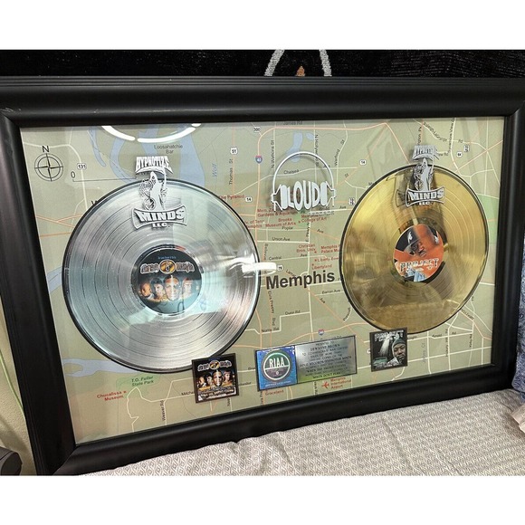 Three 6 Mafia Project Pat RIAA Platinum Gold Plaque Award Rap Juicy J DJ Paul - Picture 9 of 16